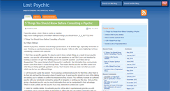 Desktop Screenshot of lostpsychic.com
